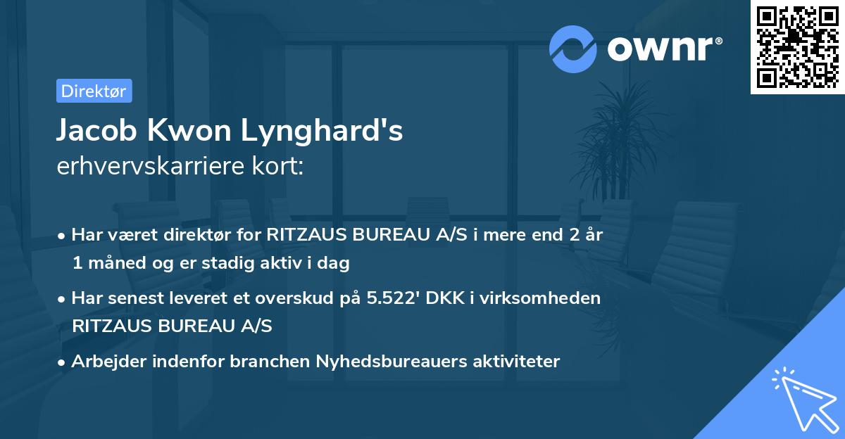 Jacob Kwon Lynghard's erhvervskarriere kort