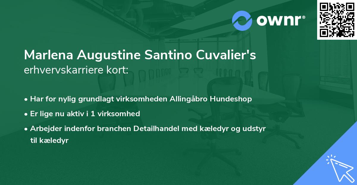 Marlena Augustine Santino Cuvalier's erhvervskarriere kort