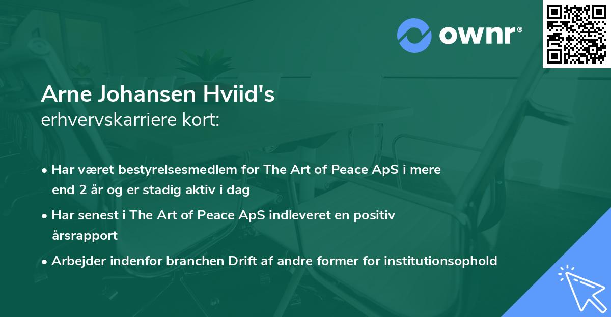 Arne Johansen Hviid's erhvervskarriere kort