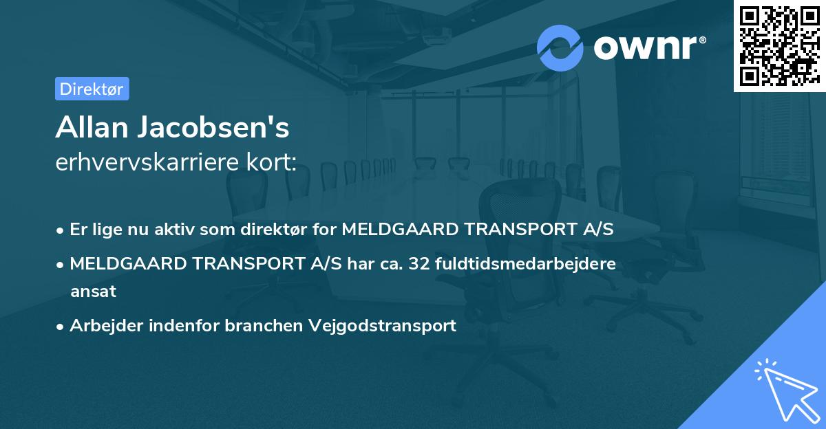 Allan Jacobsen's erhvervskarriere kort