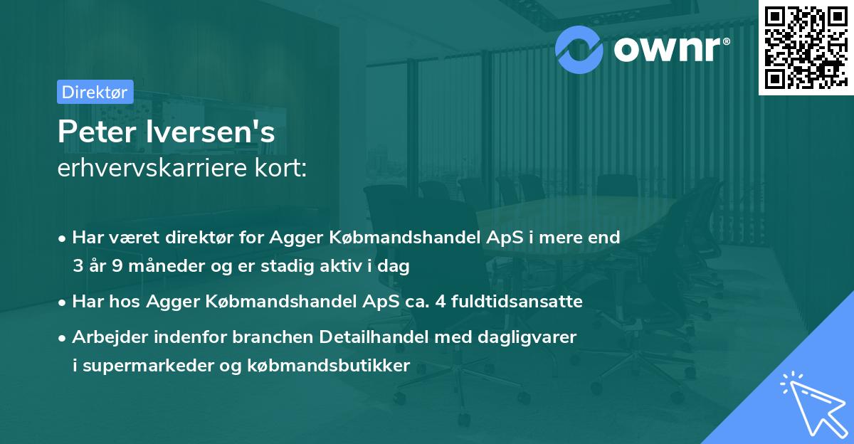 Peter Iversen's erhvervskarriere kort