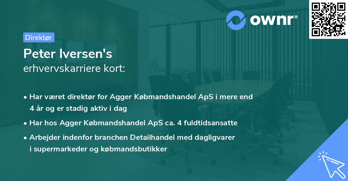 Peter Iversen's erhvervskarriere kort