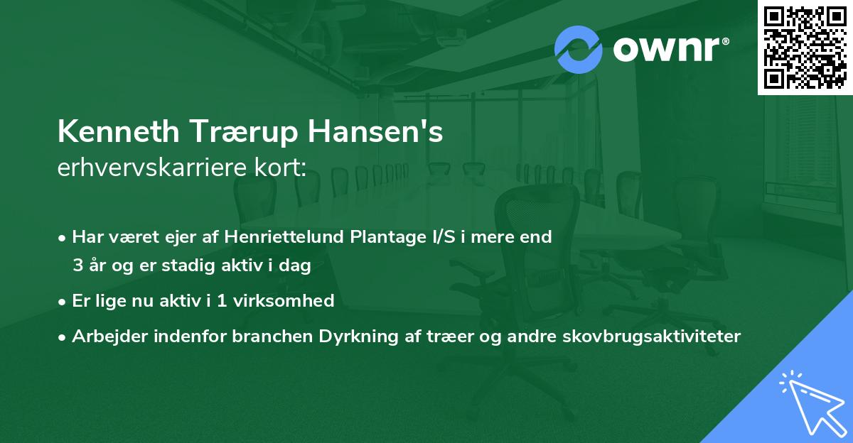Kenneth Trærup Hansen's erhvervskarriere kort