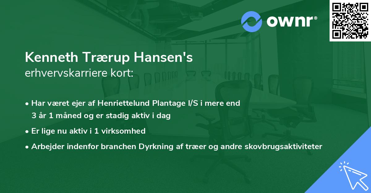 Kenneth Trærup Hansen's erhvervskarriere kort