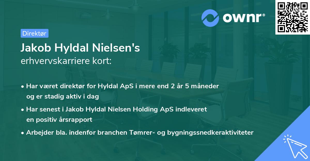 Jakob Hyldal Nielsen's erhvervskarriere kort
