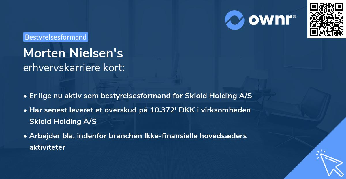 Morten Nielsen's erhvervskarriere kort
