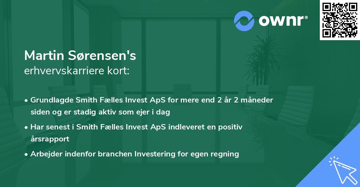 Martin Sørensen's erhvervskarriere kort