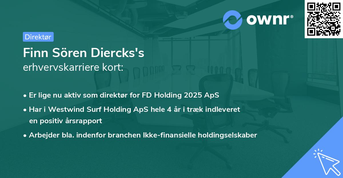 Finn Sören Diercks's erhvervskarriere kort