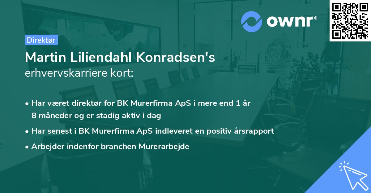 Martin Liliendahl Konradsen's erhvervskarriere kort