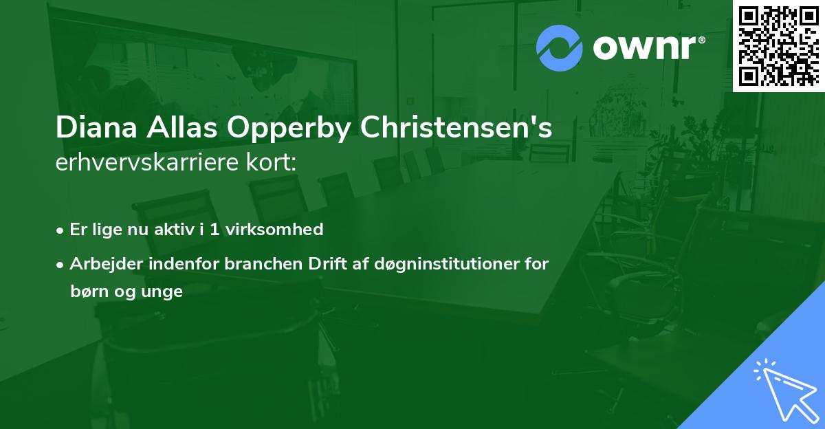 Diana Allas Opperby Christensen's erhvervskarriere kort