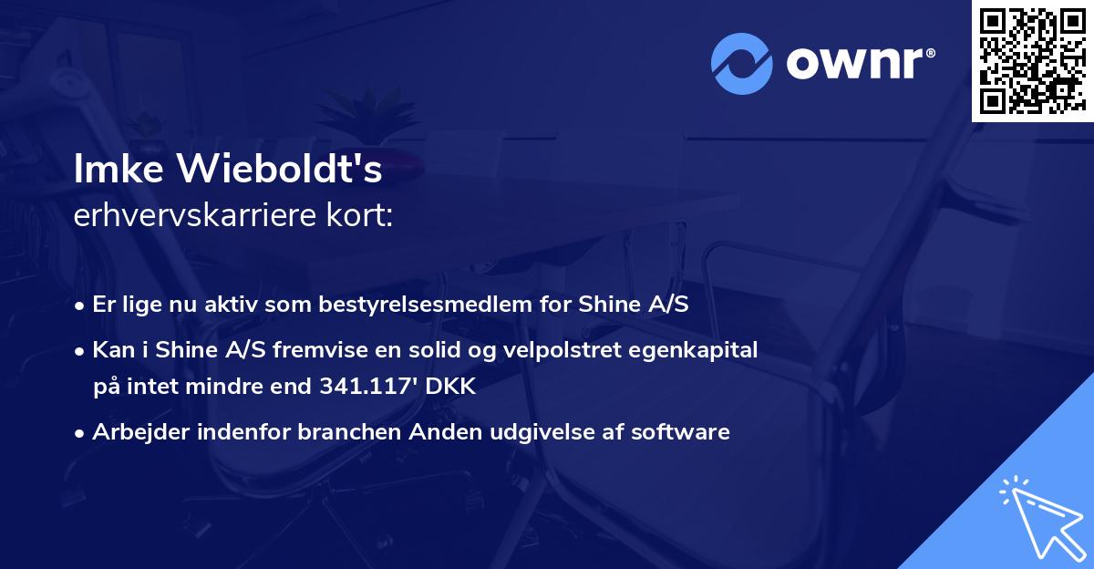 Imke Wieboldt's erhvervskarriere kort