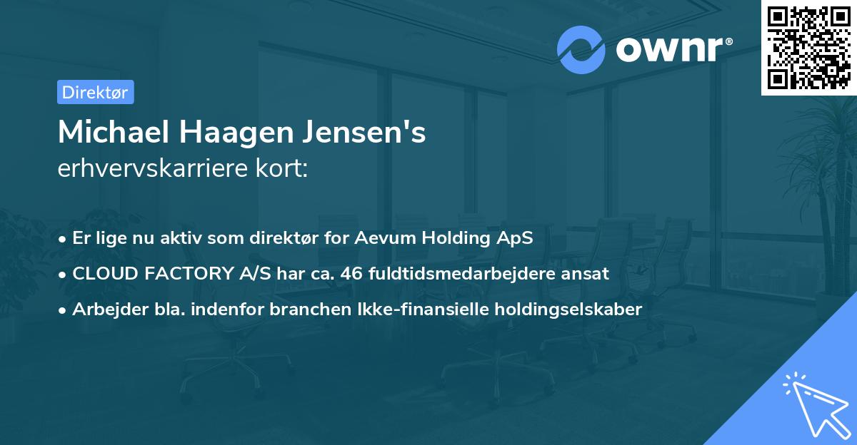 Michael Haagen Jensen's erhvervskarriere kort