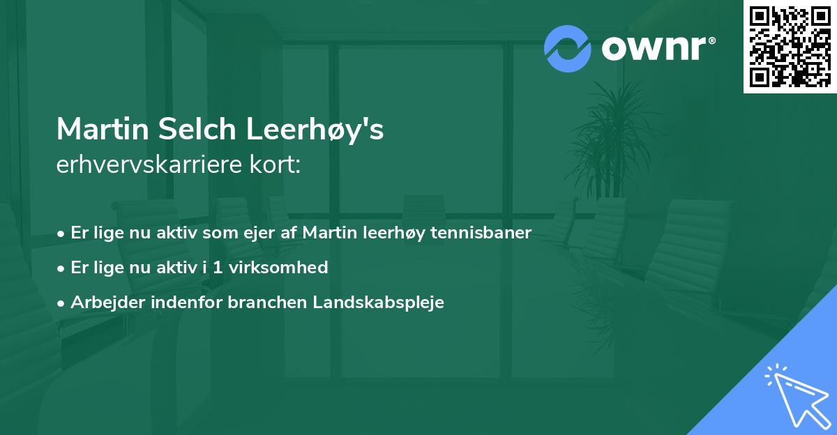 Martin Selch Leerhøy's erhvervskarriere kort