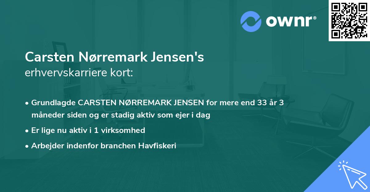Carsten Nørremark Jensen's erhvervskarriere kort