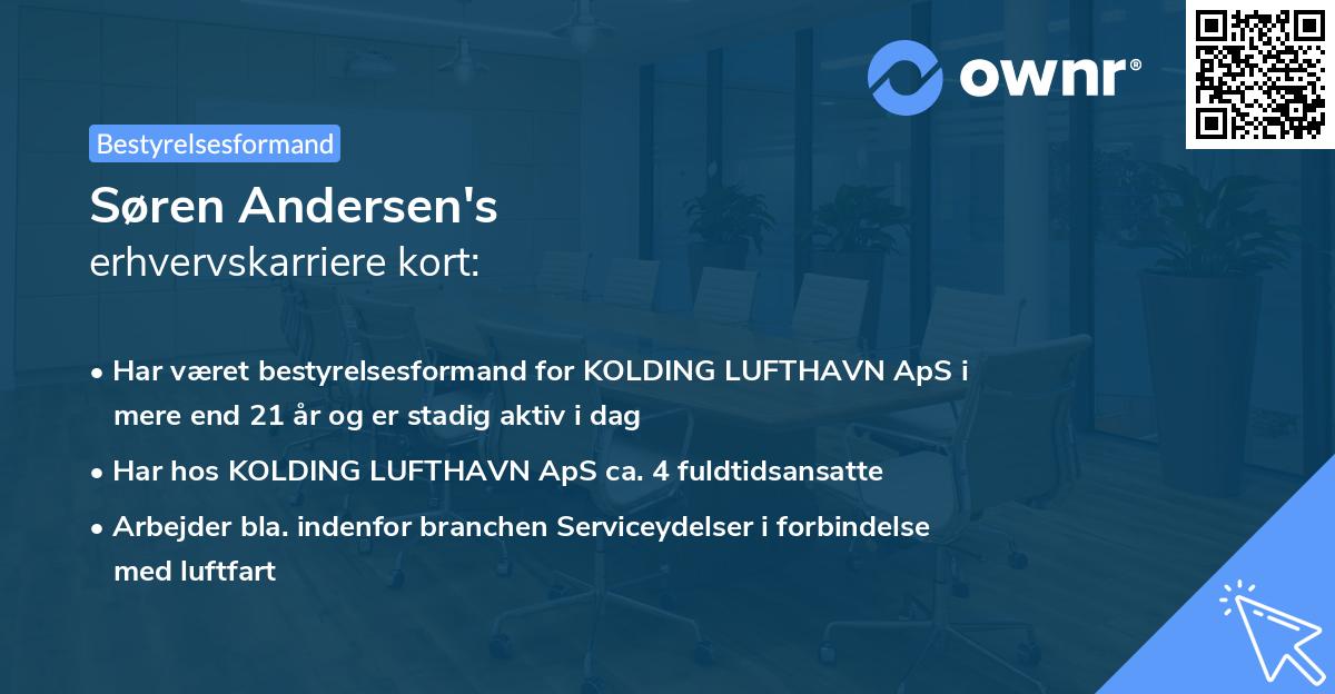 Søren Andersen's erhvervskarriere kort