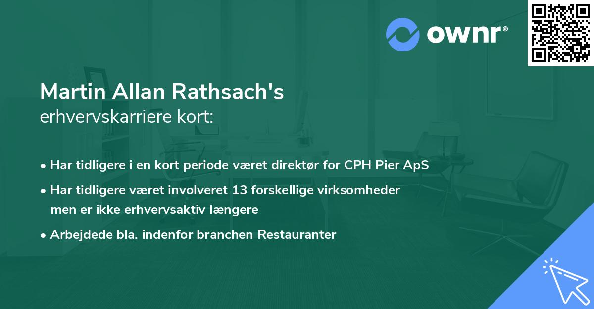 Martin Allan Rathsach's erhvervskarriere kort