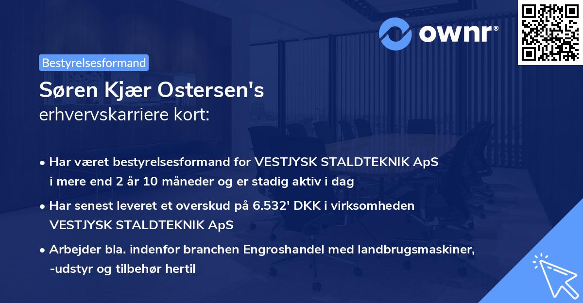 Søren Kjær Ostersen's erhvervskarriere kort