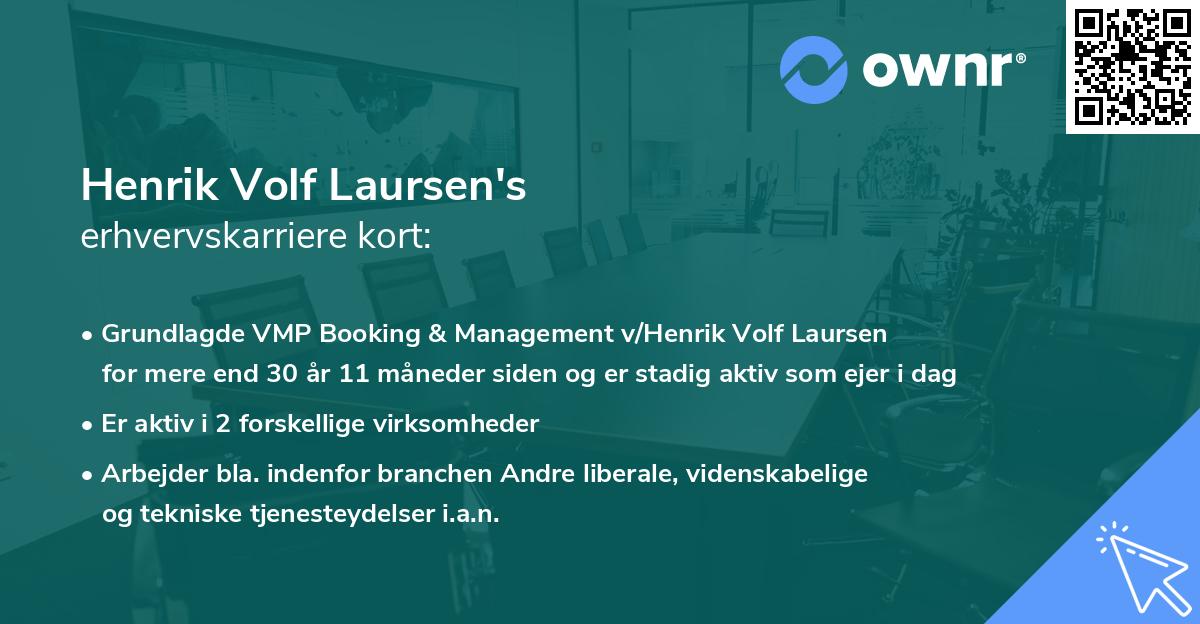 Henrik Volf Laursen's erhvervskarriere kort