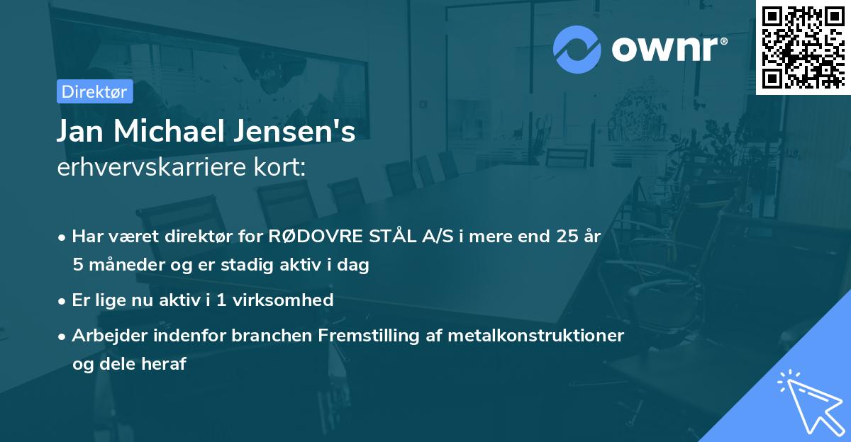 Jan Michael Jensen's erhvervskarriere kort