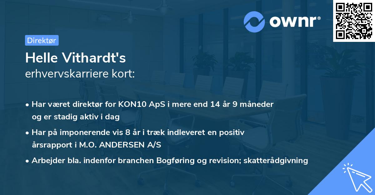 Helle Vithardt's erhvervskarriere kort