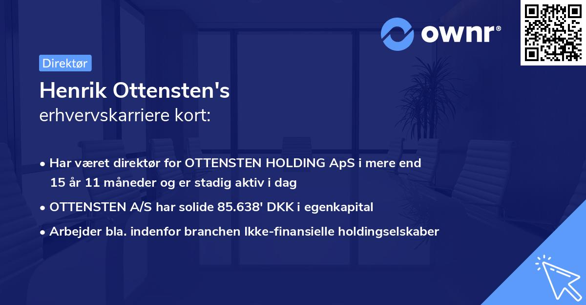 Henrik Ottensten's erhvervskarriere kort