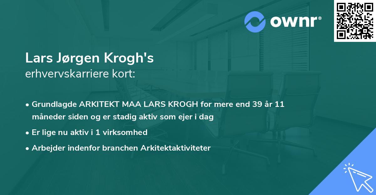 Lars Jørgen Krogh's erhvervskarriere kort