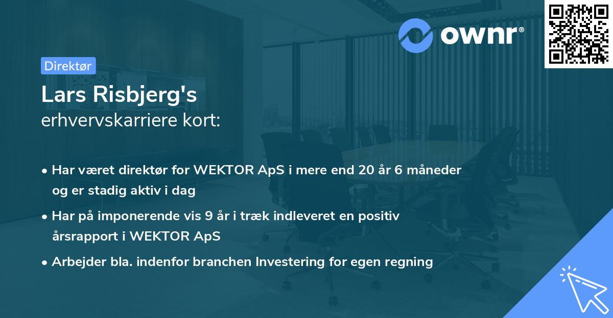 Lars Risbjerg's erhvervskarriere kort