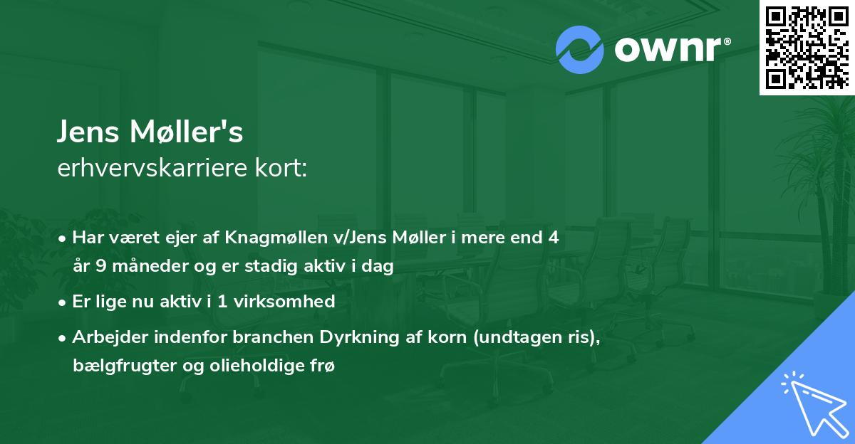 Jens Møller's erhvervskarriere kort