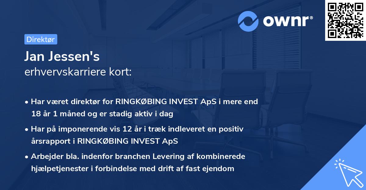 Jan Jessen's erhvervskarriere kort