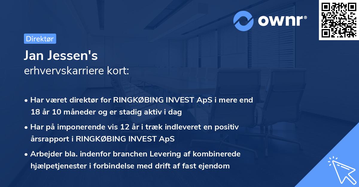 Jan Jessen's erhvervskarriere kort