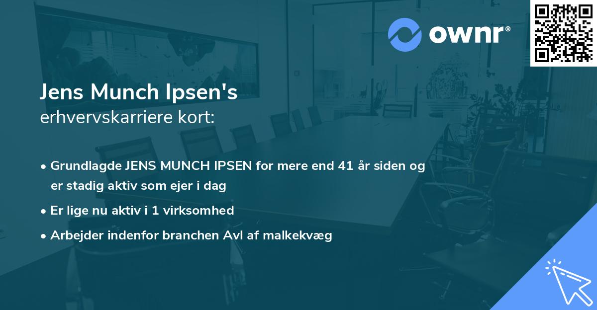 Jens Munch Ipsen's erhvervskarriere kort