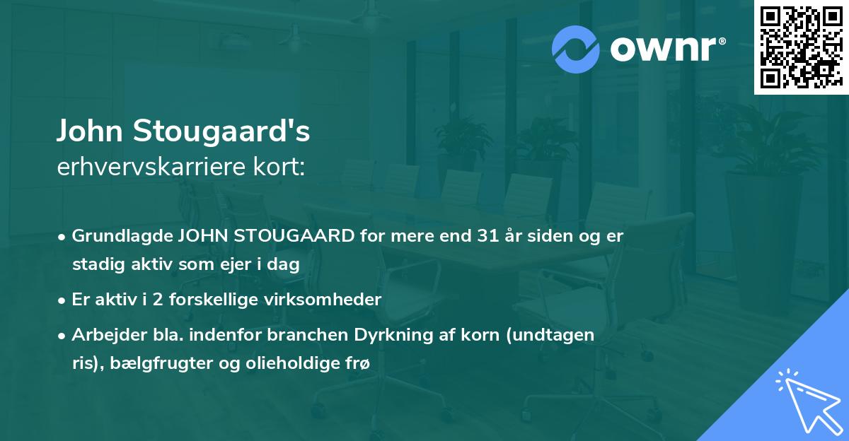 John Stougaard's erhvervskarriere kort