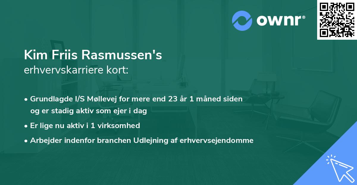 Kim Friis Rasmussen's erhvervskarriere kort
