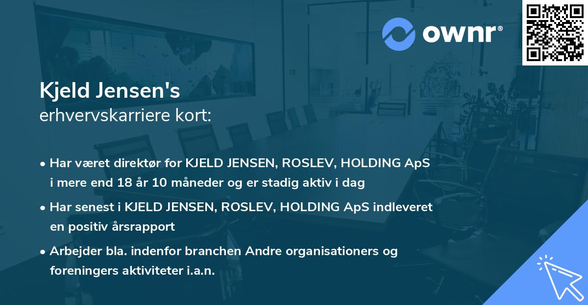 Kjeld Jensen's erhvervskarriere kort