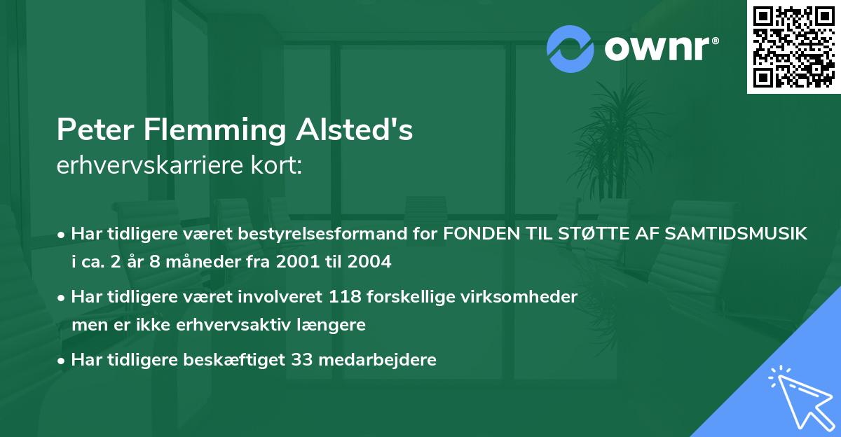 Peter Flemming Alsted's erhvervskarriere kort