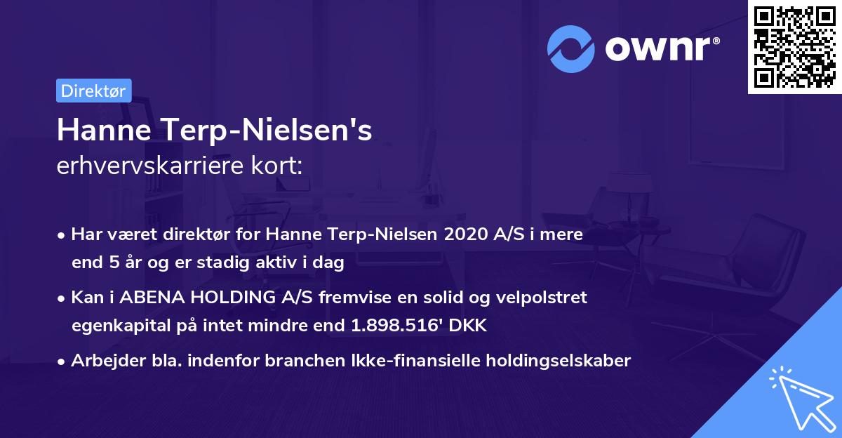 Hanne Terp-Nielsen's erhvervskarriere kort