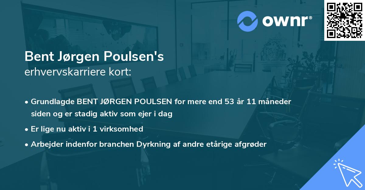 Bent Jørgen Poulsen's erhvervskarriere kort