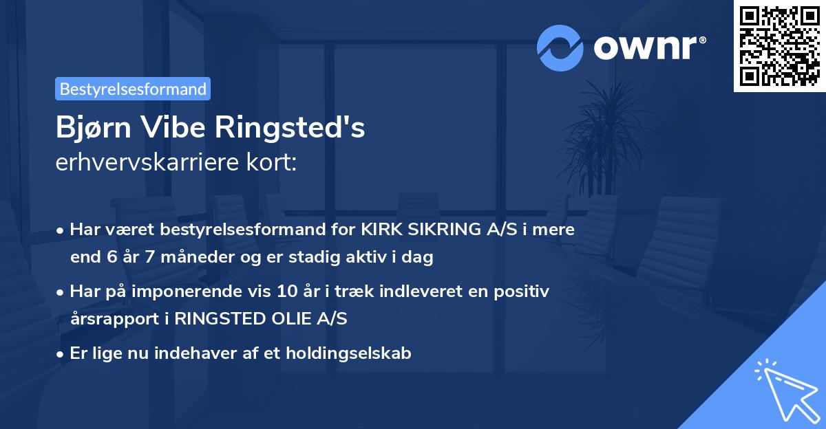 Bjørn Vibe Ringsted's erhvervskarriere kort