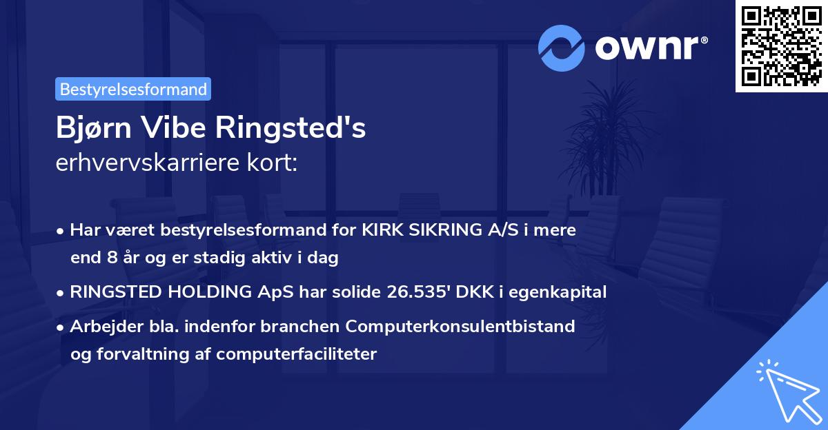 Bjørn Vibe Ringsted's erhvervskarriere kort