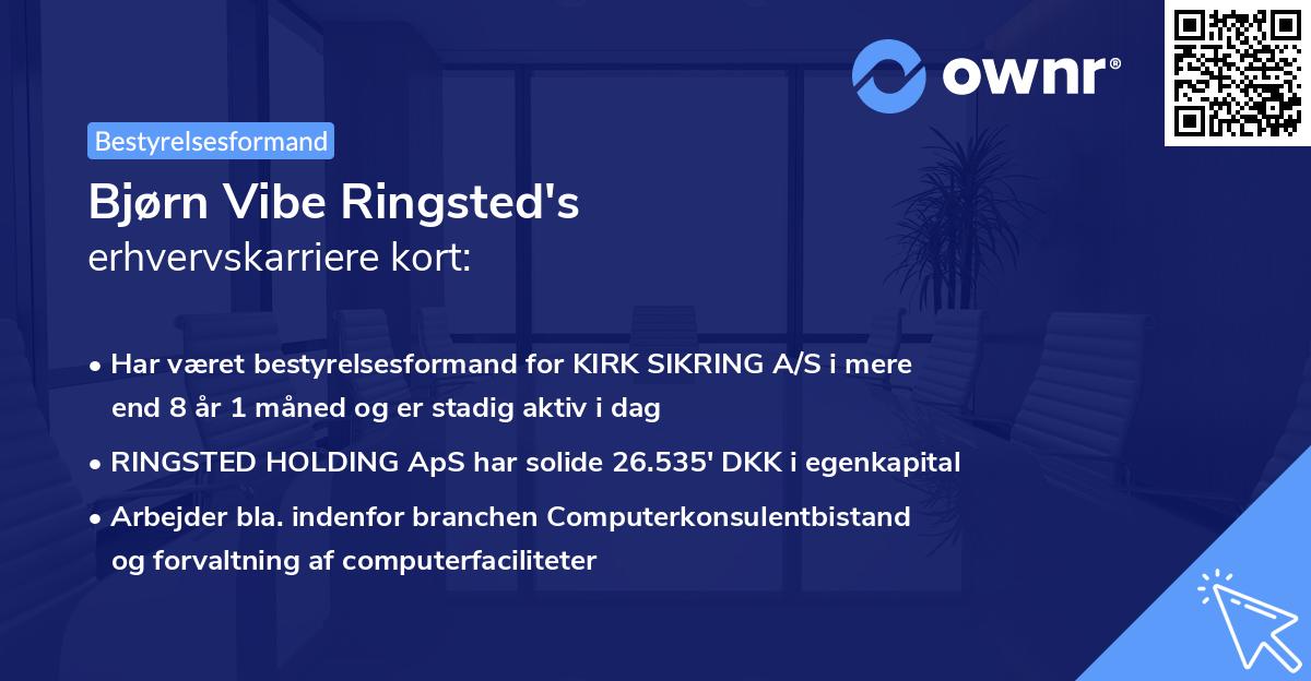 Bjørn Vibe Ringsted's erhvervskarriere kort