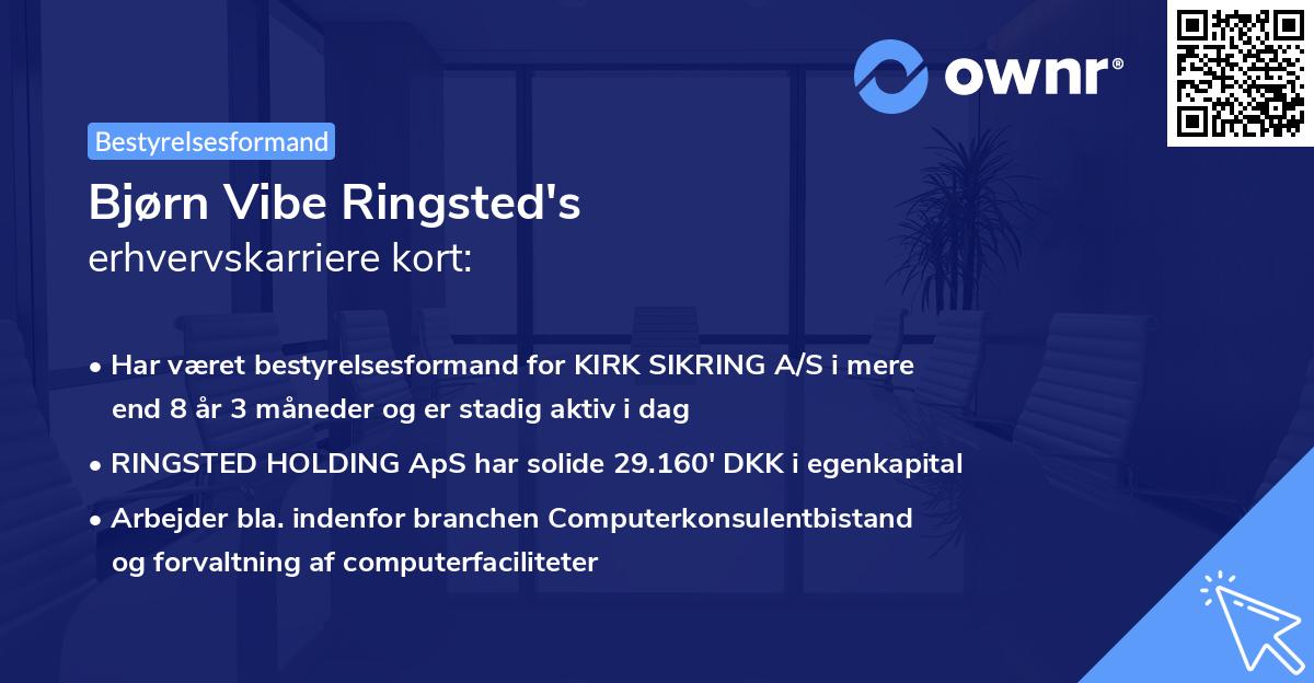 Bjørn Vibe Ringsted's erhvervskarriere kort