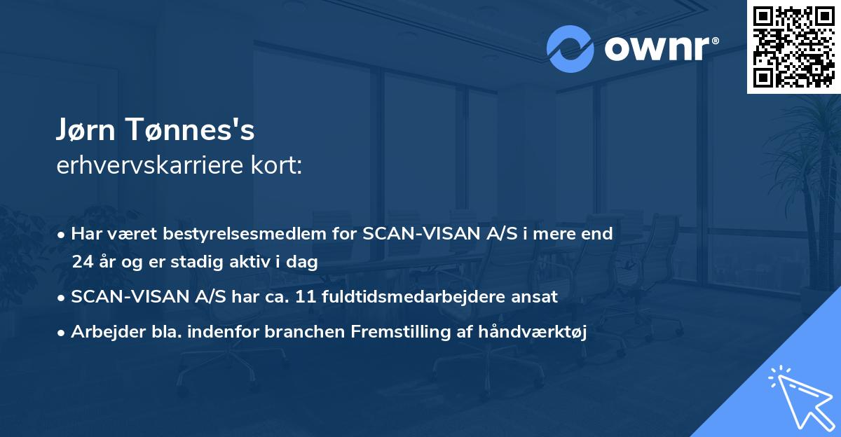 Jørn Tønnes's erhvervskarriere kort