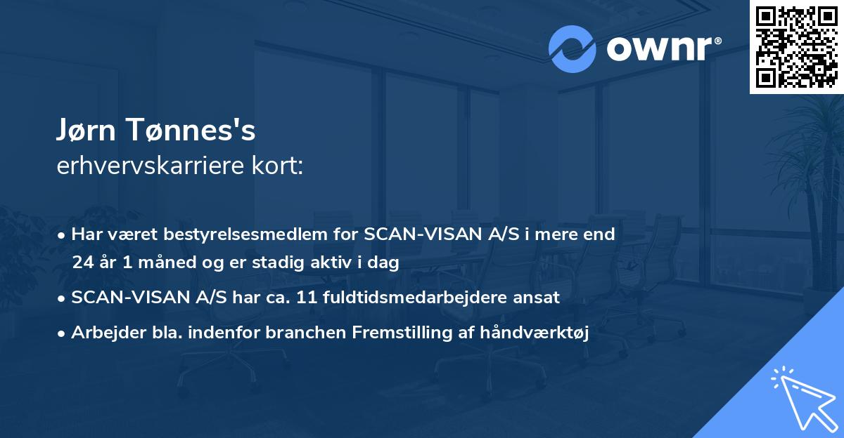 Jørn Tønnes's erhvervskarriere kort