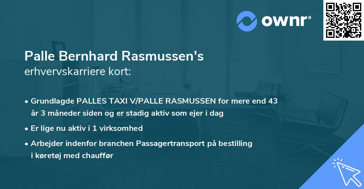 Palle Bernhard Rasmussen's erhvervskarriere kort