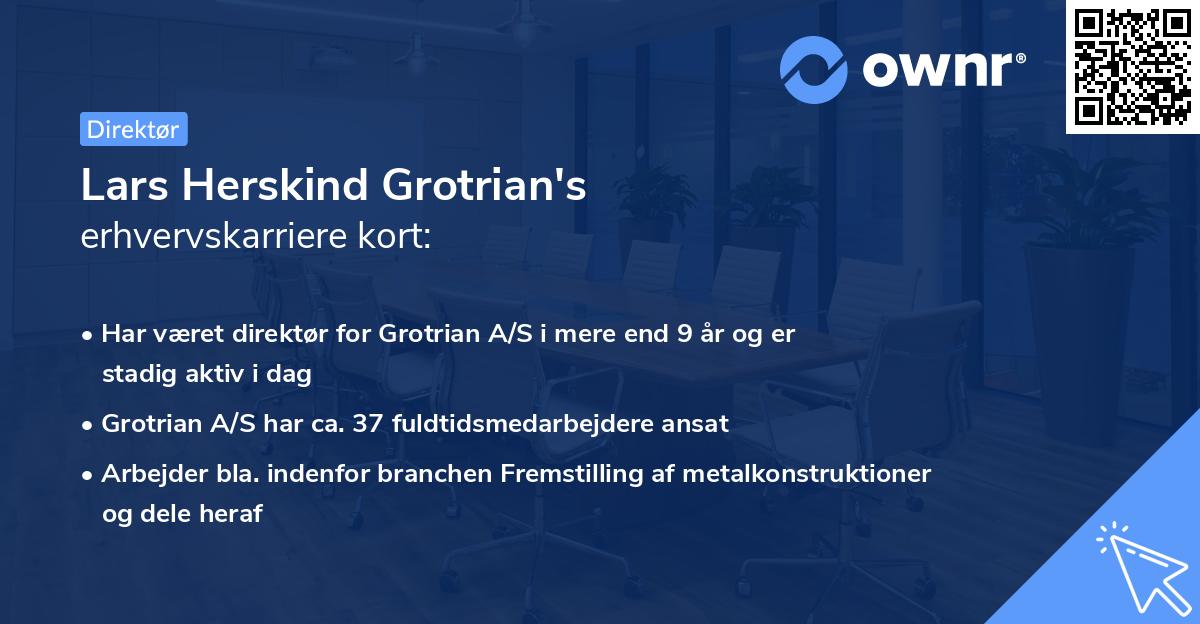 Lars Herskind Grotrian's erhvervskarriere kort