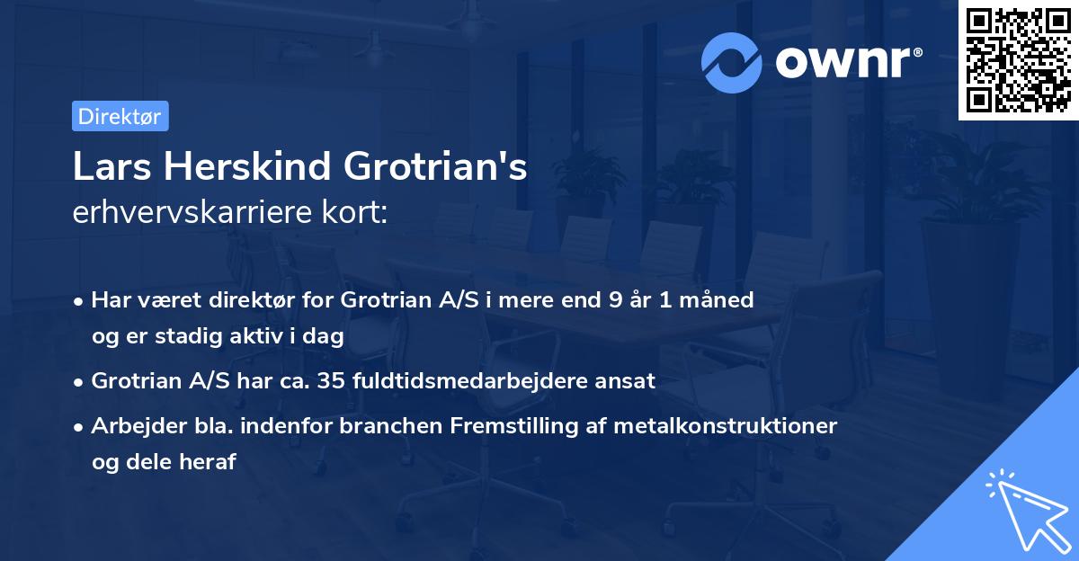 Lars Herskind Grotrian's erhvervskarriere kort