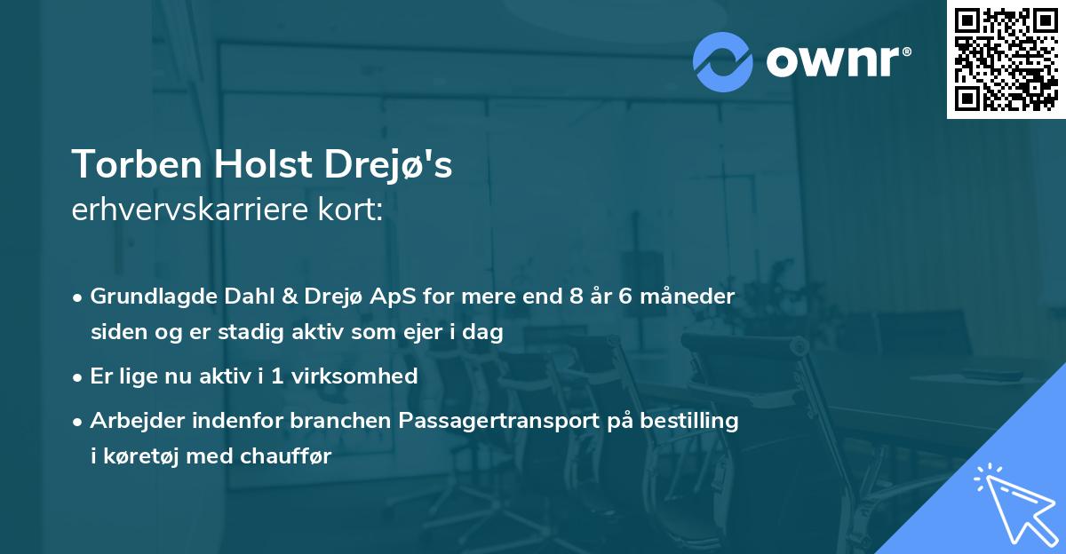 Torben Holst Drejø's erhvervskarriere kort