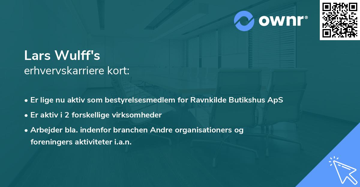 Lars Wulff's erhvervskarriere kort