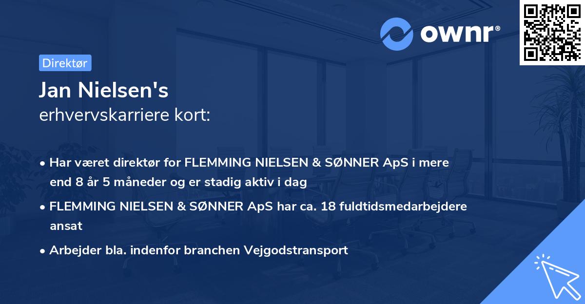 Jan Nielsen's erhvervskarriere kort