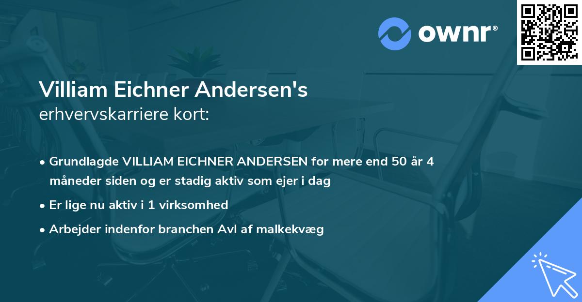 Villiam Eichner Andersen's erhvervskarriere kort